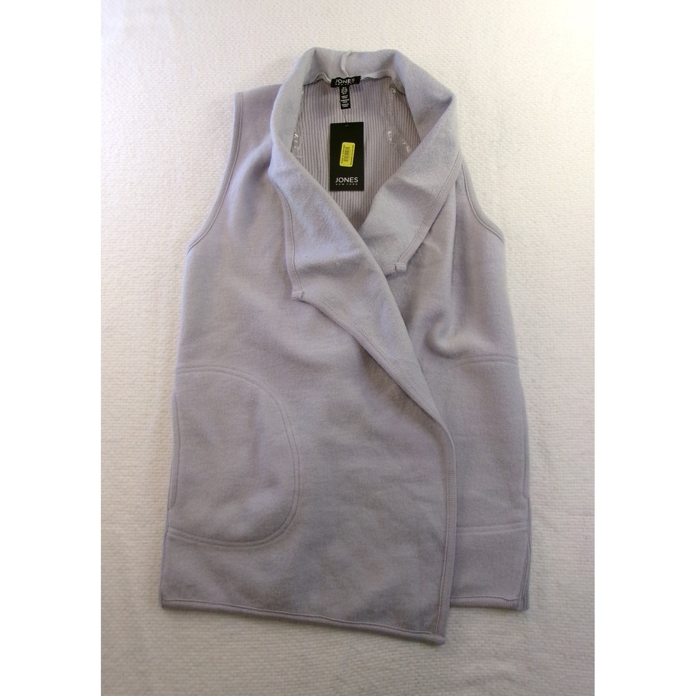 Jones New York‎ Lavender Wool Blend Shawl Collar Vest JMMF8SV056 Purple Small